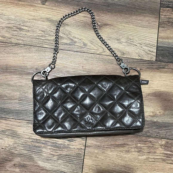CHAIN HOBO LEATHER TAUPE main image 1